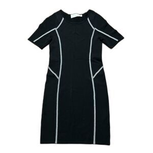 ALC Dress Womens Small Black Bodycon Stretch Rayon Knit Evans Bandage Celebrity